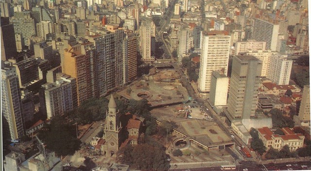 A Praça Roosevelt na década de 1970. Foto: Acervo Estadão. 
