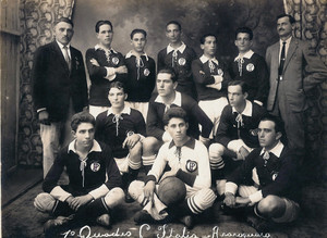 Time de futebol do clube Palestra Itália (sem data), em Araraquara. 