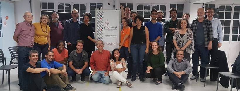 Integrantes da Cidadeapé – Associação pela Mobilidade a Pé em São Paulo. Foto: Divulgação