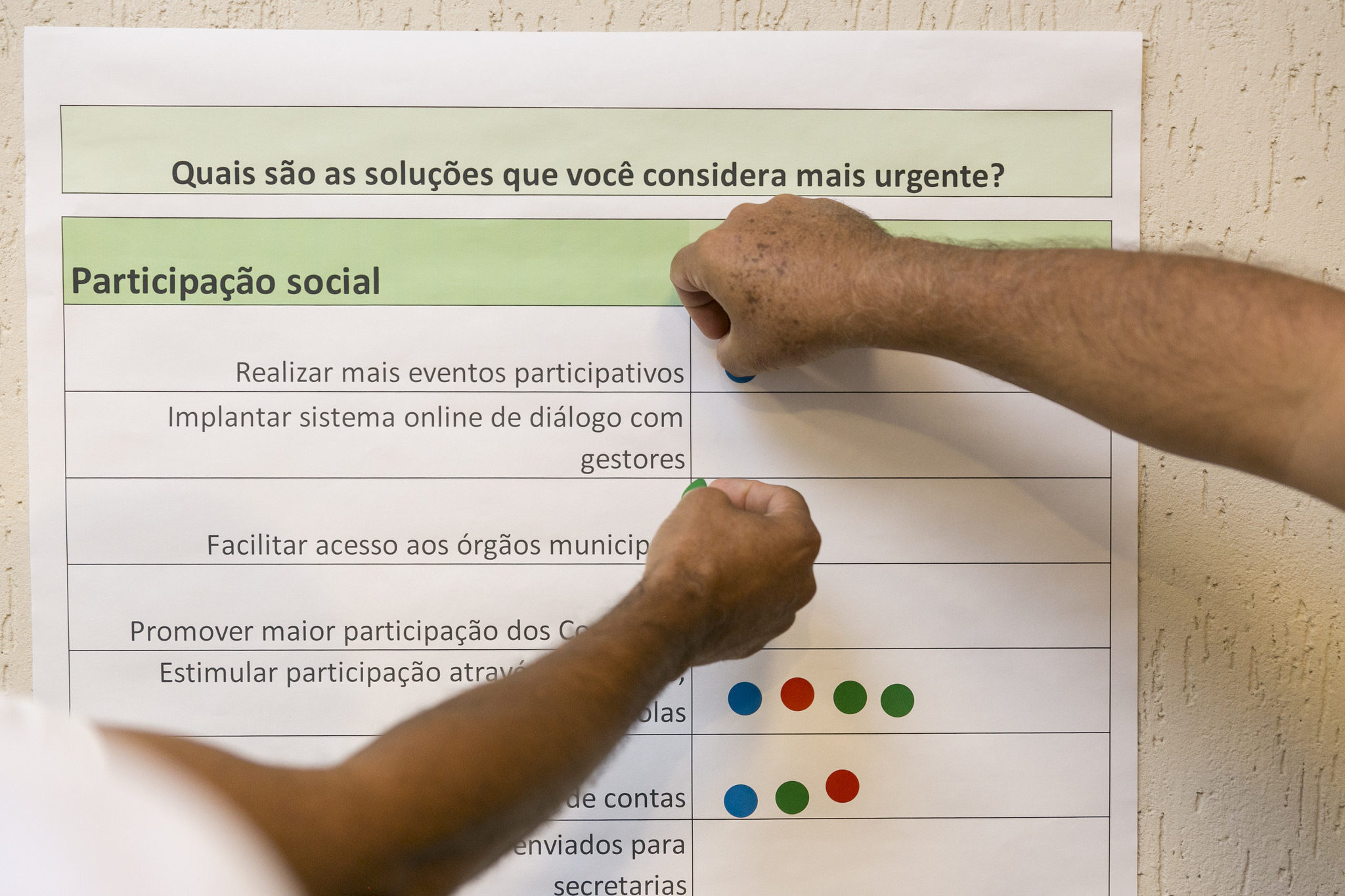 A plataforma online busca dar voz às necessidades dos cidadãos e também promove encontros presenciais. Foto: Daniel Hunter / WRI Brasil.