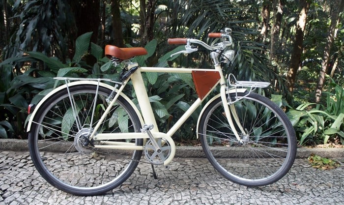 A bicicleta elética Vela tem um design elegante e inspirado nos modelos europeus. Foto: Divulgação.