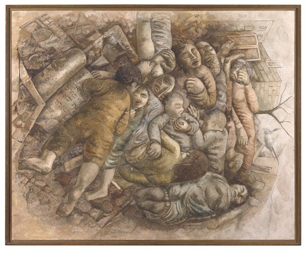 Lasar Segall, 1937, Pogrom, óleo sobre tela, 184 x 150cm, Coleção Museu Lasar Segall. Foto: Jorge Bastos.