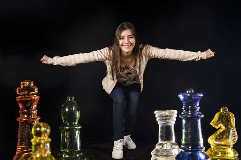Julia Alboredo, atual campeã brasileira feminina de xadrez participa da Virada. Foto: Divulgação.