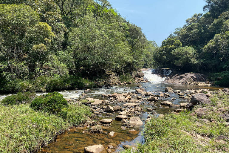 Cachoeira em trilha dos Manacás em Marsilac, região extremo sul da cidade. Foto: Divulgação.